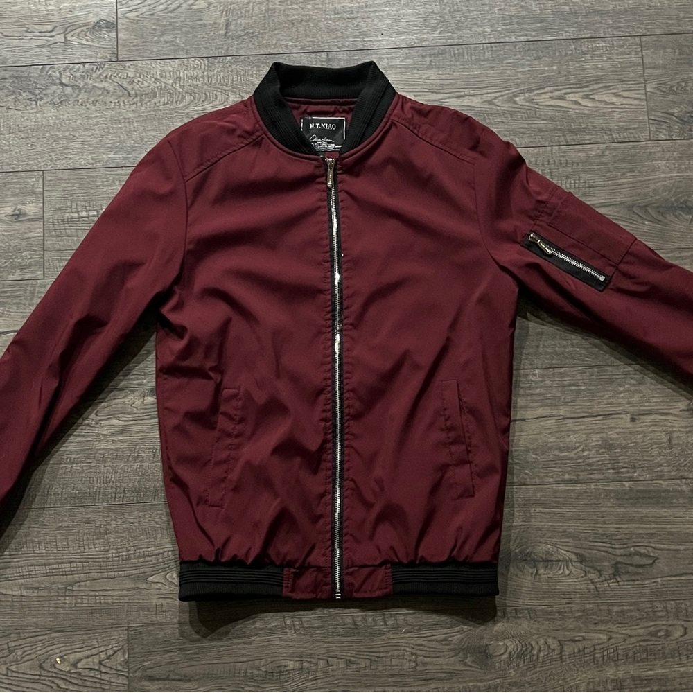Men’s H.T. NIAO Burgundy Jacket Size 2XL (But Fits like a Small)